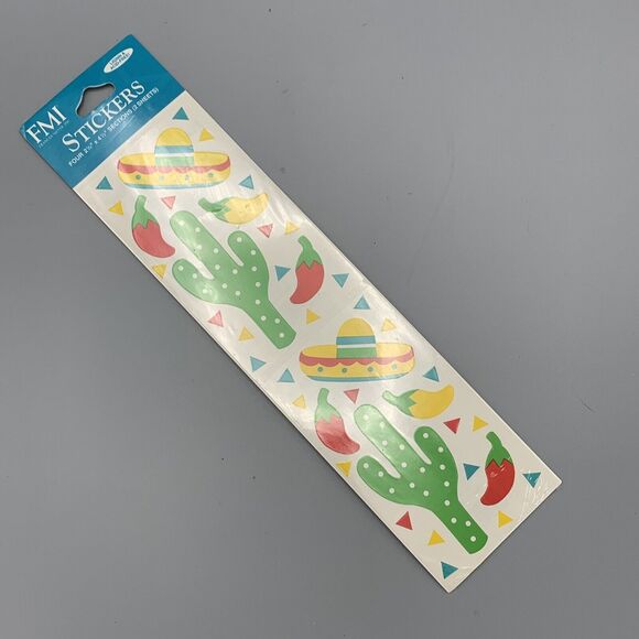 Vtg Frances Meyer Southwest Stickers Cactus 2 Sheet Scrapebooking Crafting NOS - Picture 1 of 7
